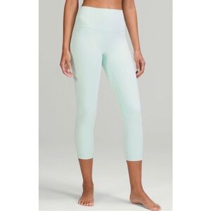 Lululemon Align 23” Crop Legging Double Lined Delicate Mint EUC Size 4